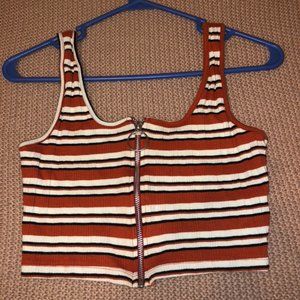 Urban Outfitter Zip Up Crop Top